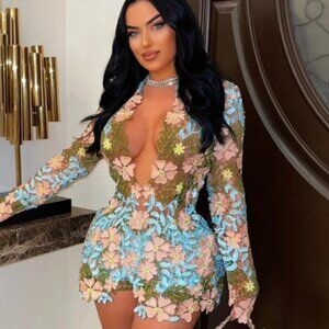 Ivy embroidered jacket set